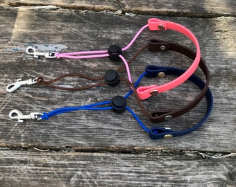 Verstellbarer Handschlaufe für E-Halsbandsender mit Nickel, Rosegold, Schwarz, Regenbogen, Messing, 1/2", 3/4" oder 1" Biothane, benutzerdefinierte Farben
