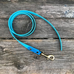 Dog Drag/Extender Leash with Chrome, Rose Gold, Black, Rainbow, Brass Snap, 1/2" OR 3/4" Biothane, Custom Colours and Snaps (NO HANDLE)
