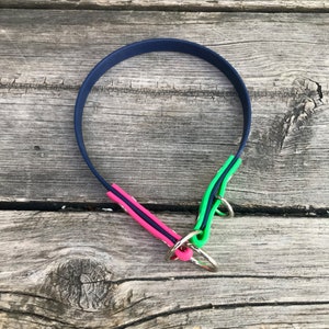 Dog Slip Collar with Nickel, Rose Gold, Black, Rainbow, Brass, Stainless Steel, 1/2&quot;, 3/4“ or 1&quot; Biothane, Custom Colours & Sizes