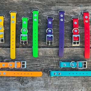 Biothane Collar Adapters, Chrome, Rose Gold, Black, Rainbow, Brass, Stainless Steel, 1/2&quot; , 3/4“, or 1&quot; Biothane Waterproof, Custom Colours.