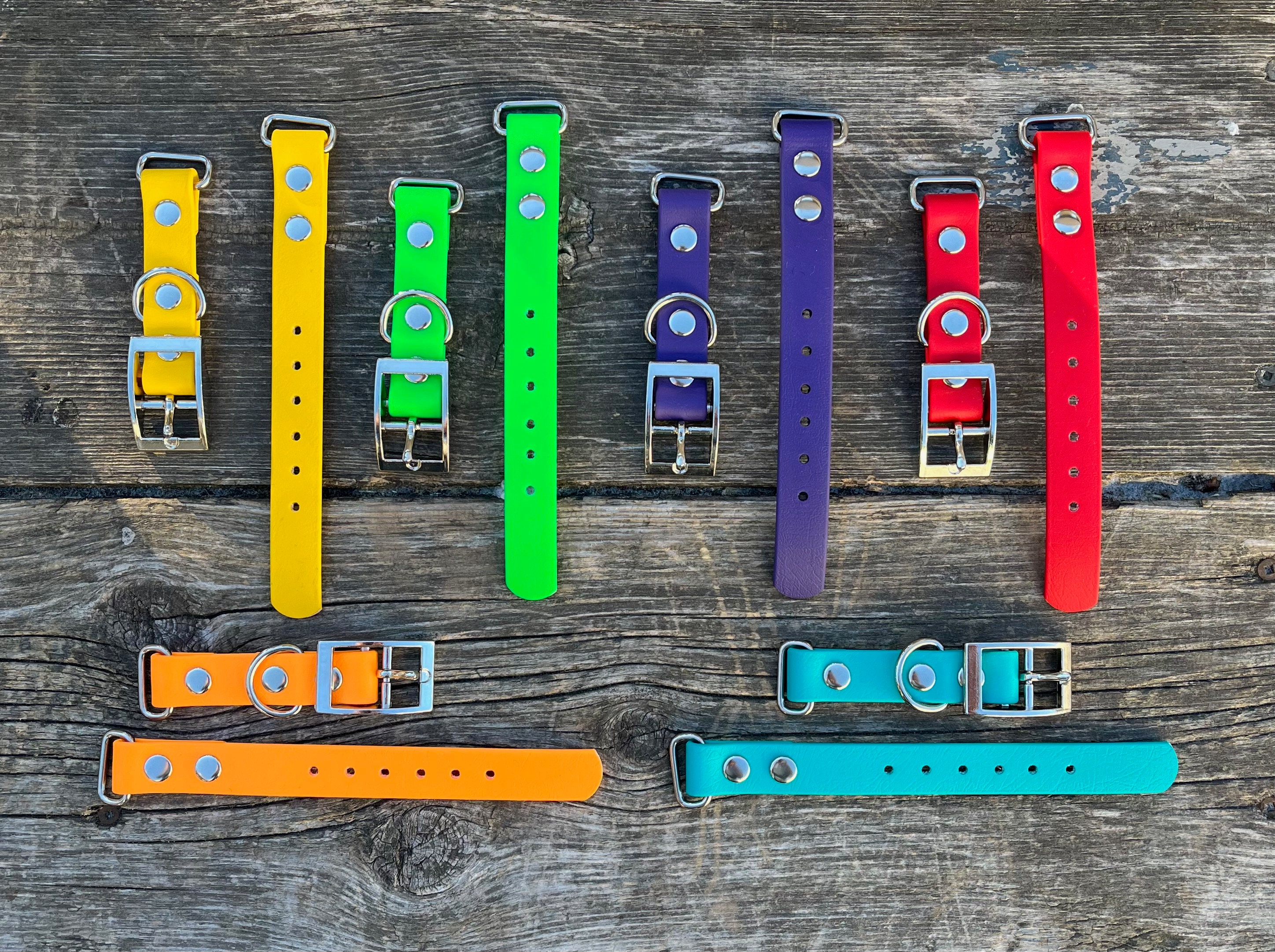 Biothane Collar Adapters, Chrome, Rose Gold, Black, Rainbow, Brass, Stainless Steel, 1/2" , 3/4“, or 1" Biothane Waterproof, Custom Colours.