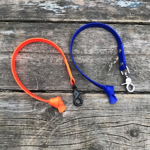 Training Tab with Nickel, Rose Gold, Black, Rainbow, Brass, 1/2" or 3/4" Biothane, Custom Colours/Snaps, Nickel Free