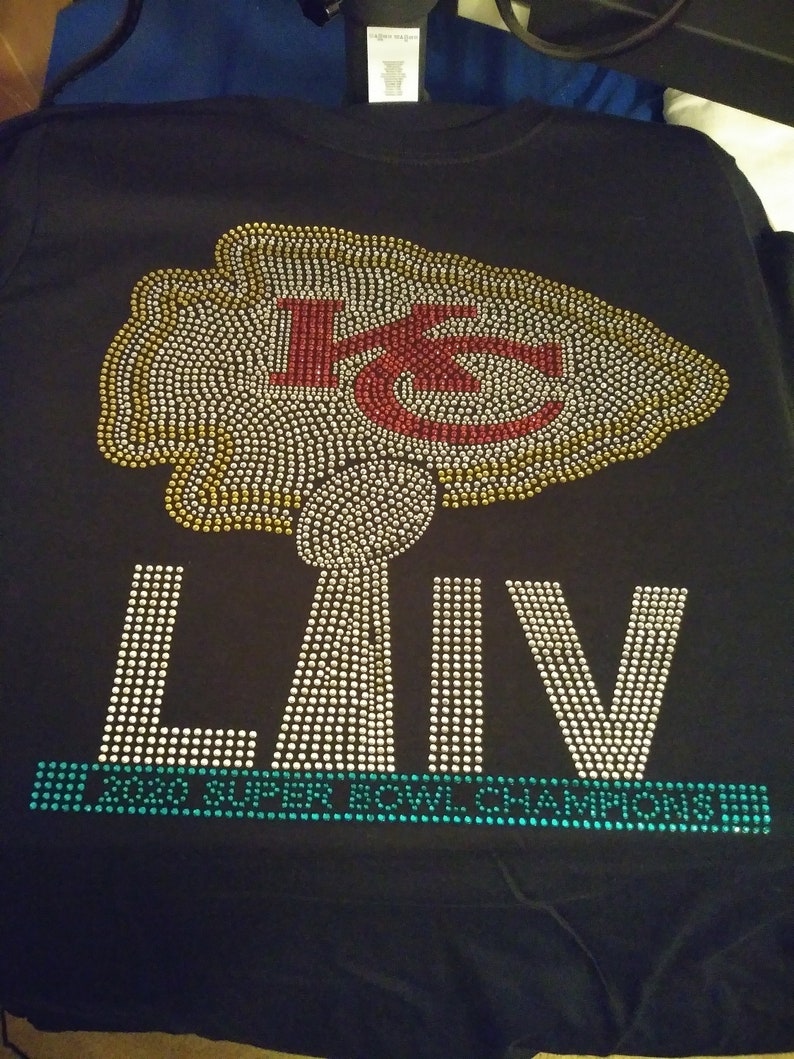 CHIEFS 2020 Super Bowl Rhinestone TShirt Etsy