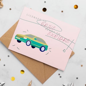 Carta stampabile Regalo conducente Patente di guida Regalo Biglietto d'auguri 148 x 210 mm PDF immagine 1