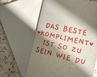 Muttertag Karte Text Grußkarte Das beste Kompliment