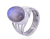 Labradorite Silver Ring,Handmade Ring,Gemstone Ring,Bohemian Ring,Dainty Ring,Anxiety Ring,Minimalist Ring,Labradorite Jewelry,Gift For Her.