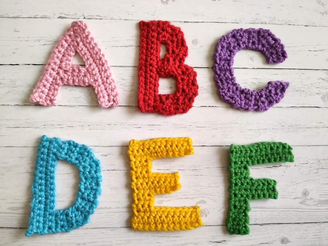 Crochet Letters, Cute Crochet Letter Decor, Baby Wall Letter Decor