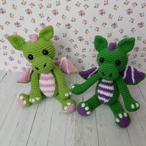 Dragon amigurumi, cute crochet dragon, dragon stuffed animal, baby gift