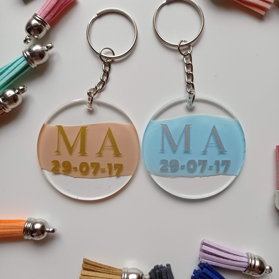 Personalized Acrylic Keychain, Custom Acrylic Keychain, Custom Couples ...