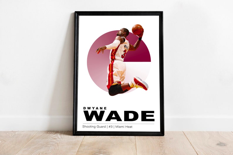 Dwyane Wade Poster, Miami Heat, Aesthetic Nba Poster, Hypebeast Modern