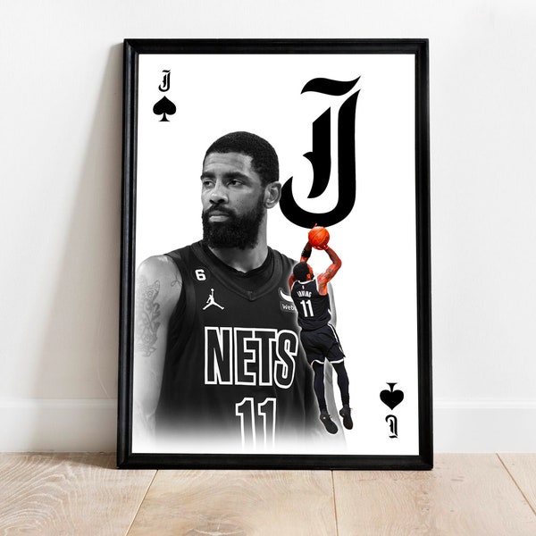 Kyrie Irving, Brooklyn Nets, Affiches NBA, Art de joueur de basket-ball, Cadeau