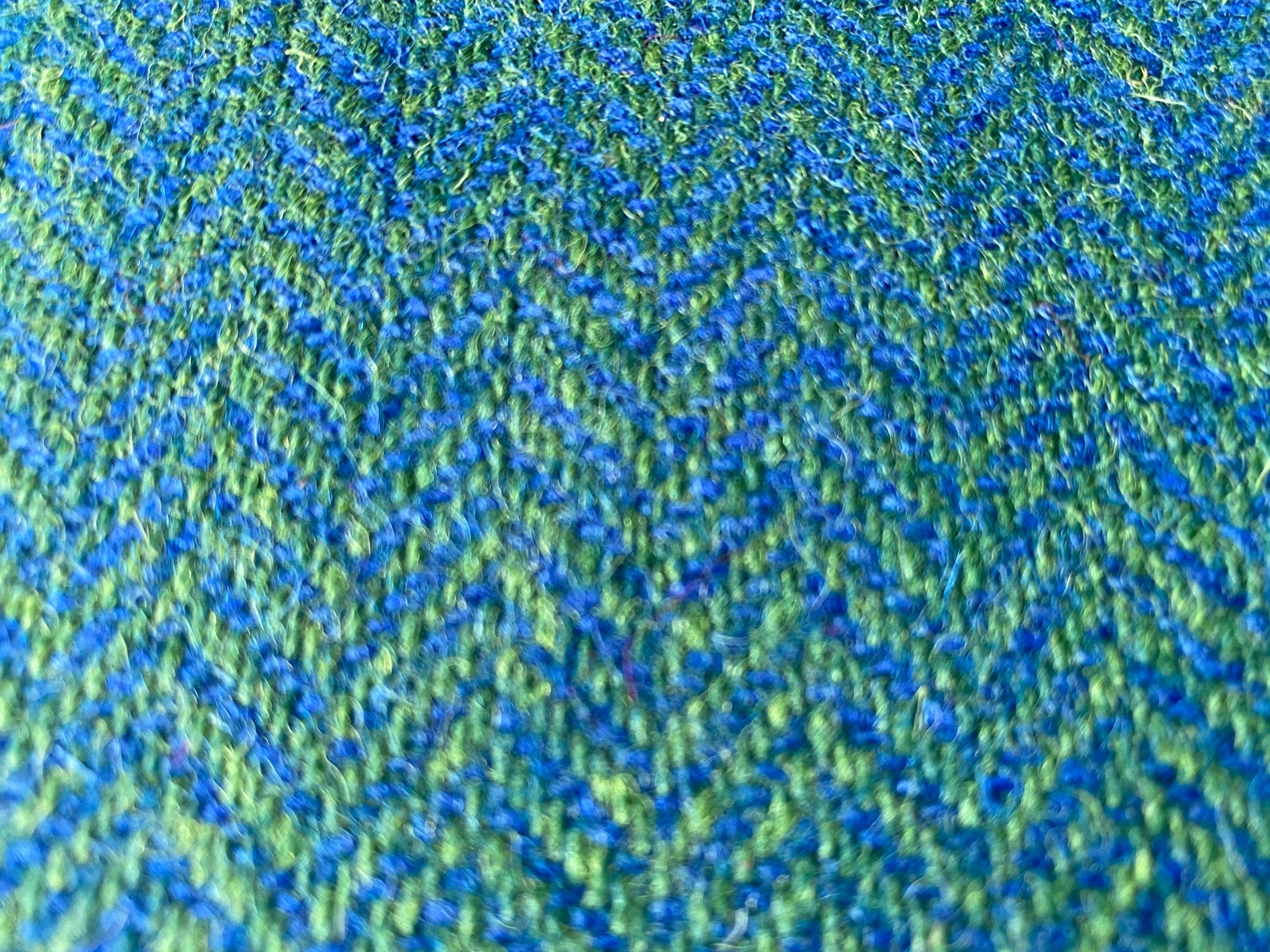 Harris Tweed Bright Blue Green Herringbone Chevron Pure Wool - Etsy UK
