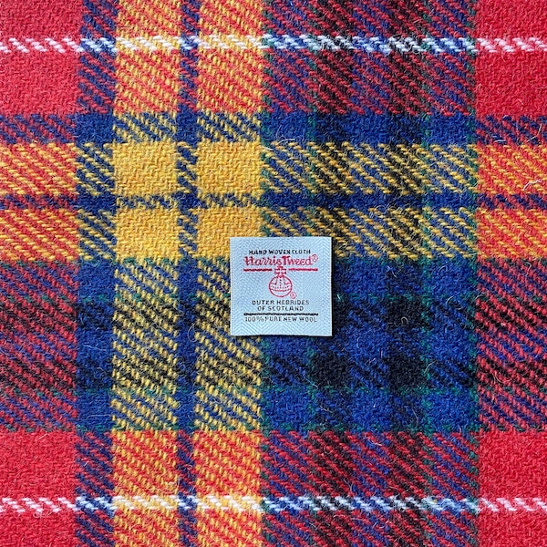 Authentic Harris Tweed Fabric 100% Pure Wool with labels