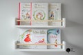 Book shelf, book ledge, floating bookshelf for kids, kids room, kids bookshelves, children's room, wooden shelves