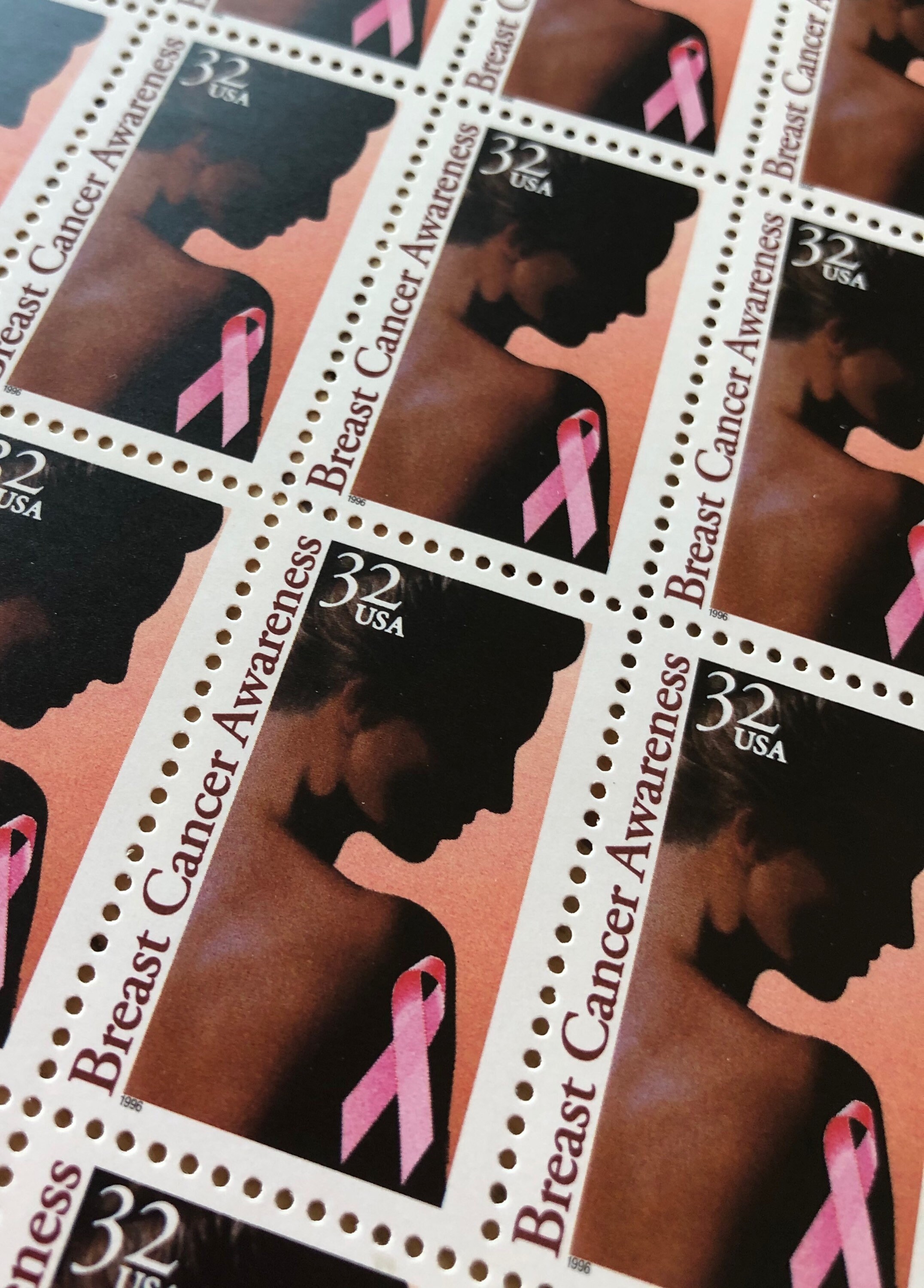 Breast Cancer Awareness Unused Postage Stamps Sheet of 20 32 Etsy