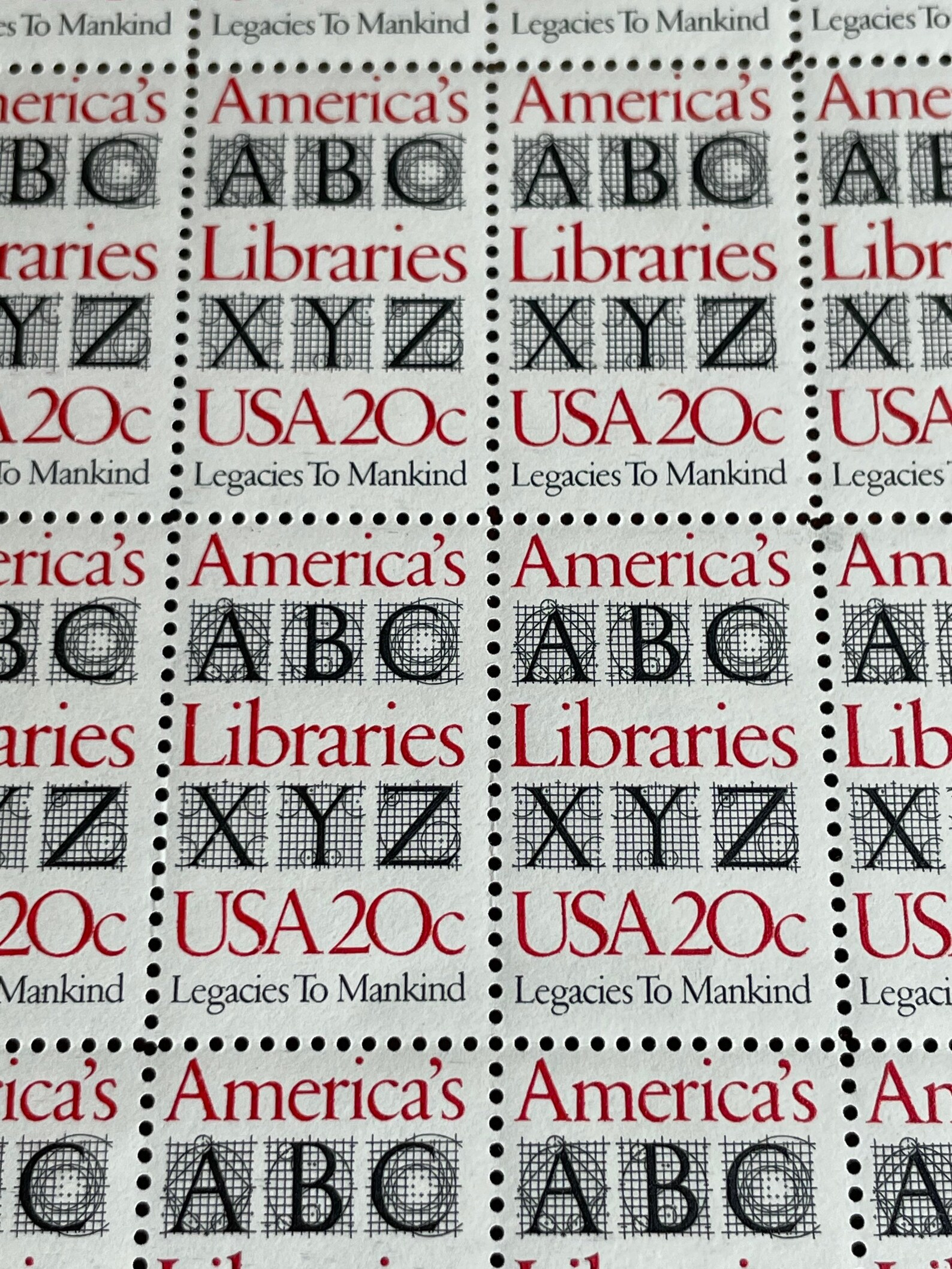 Vintage Americas Libraries Unused Postage Stamps Lot of 10 Etsy