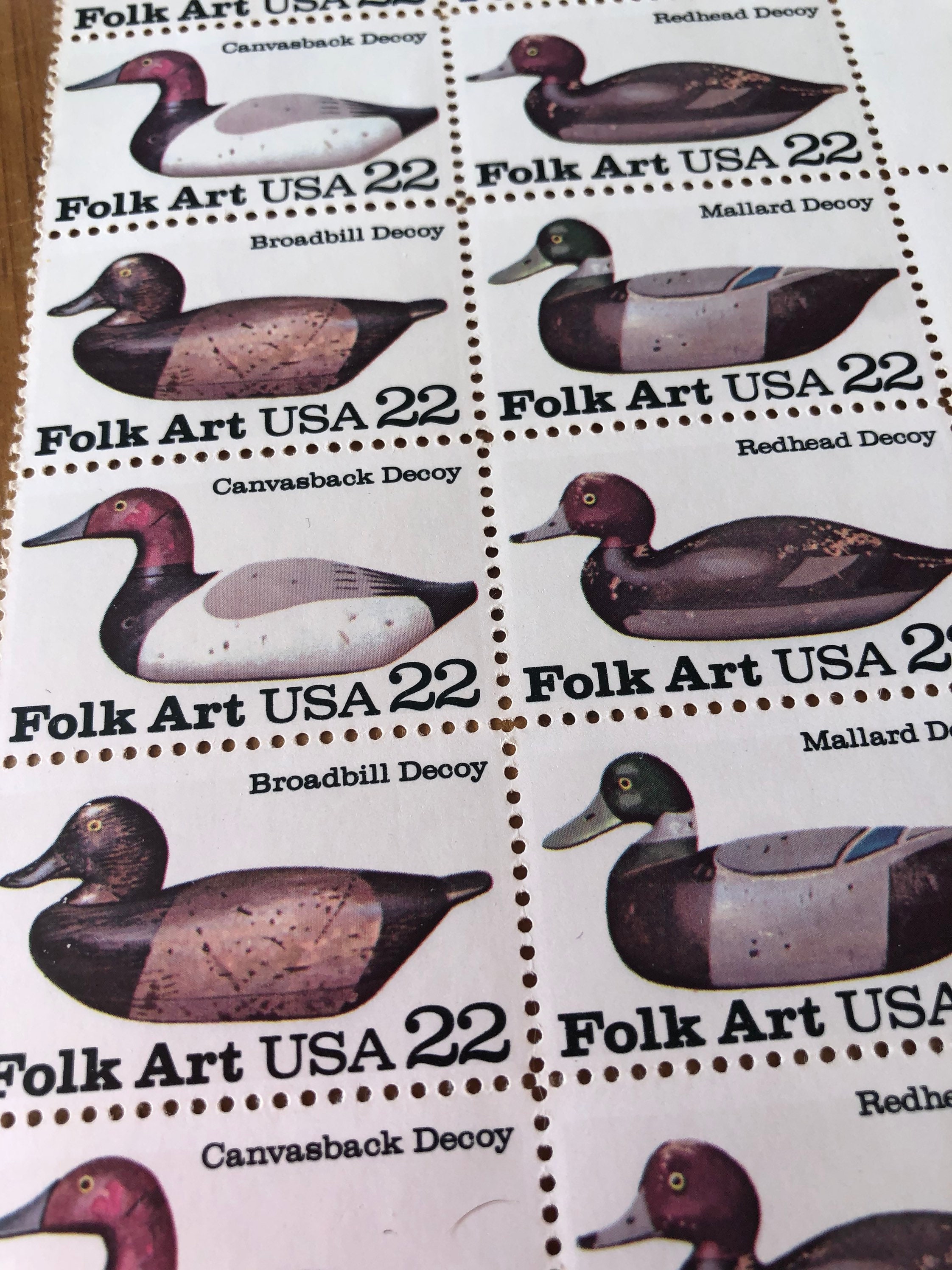 Vintage Broadbill Duck Decoys Unused Postage Stamps Lot of Etsy