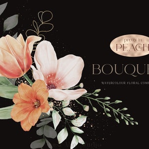 Spring Flowers | Floral Compositions | Watercolour Flower Bouquet | Wedding Clip Art | PNG | Flower Illustrations