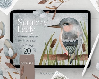 Procreate texture Brushes Pack | Vintage Brushes | Custom Made Brushes | Illustrators Textures | Textures Canvas |Paper Canvas Procreate