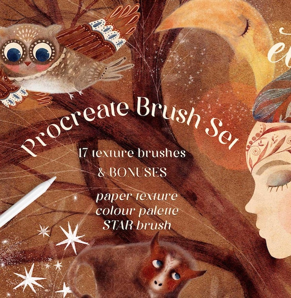 ETHEREAL Textured Brush Set for Procreate Artists + BONUSES