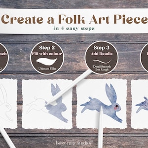 Procreate Tool Box Procreate Folk Art Toolbox | Folk Art Brushes for Procreate | Seamless ...