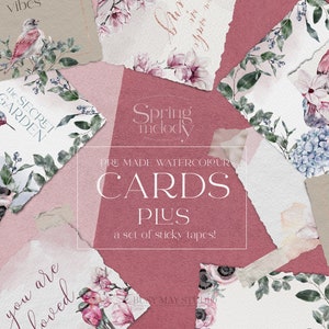 Aquarela Floral Flor Pássaros Rosa Ouro Cartões Pré-fabricados Casamento Dia Dos Namorados Dia Das Mães Pintados à Mão Aquarela Pássaros Flores Primavera png