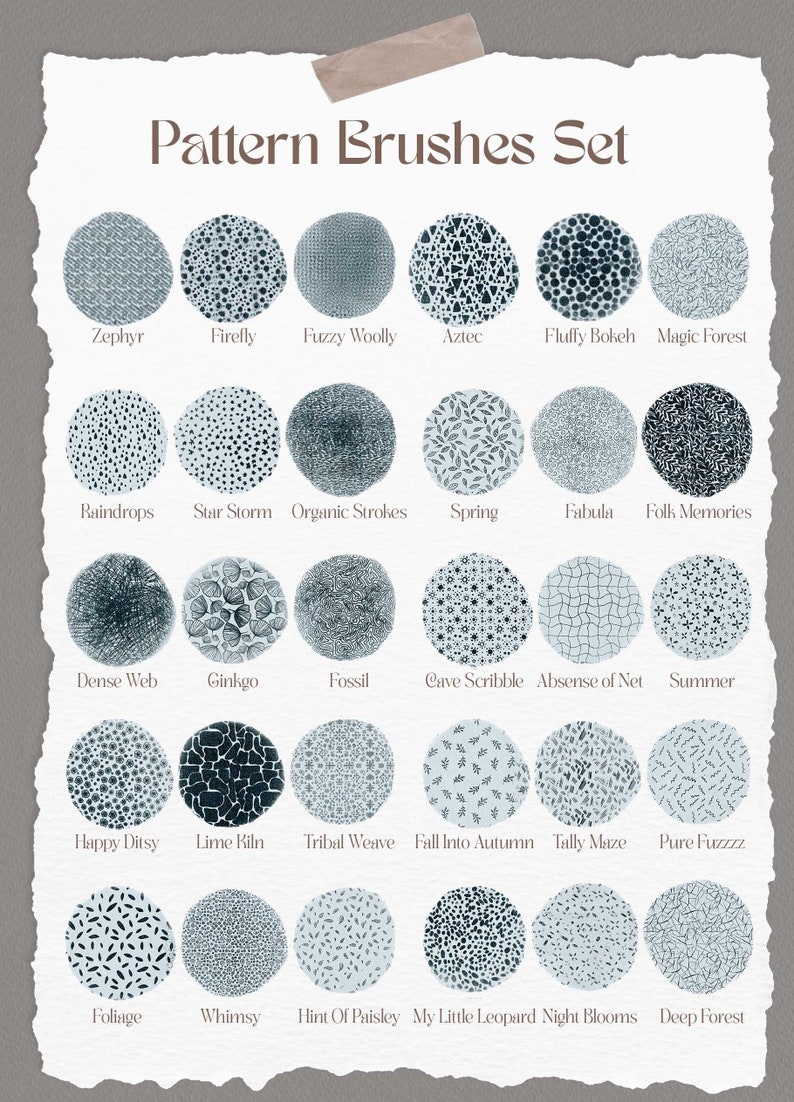 Pattern Brushes for Procreate | Magic Brushes | Procreate Custom ...