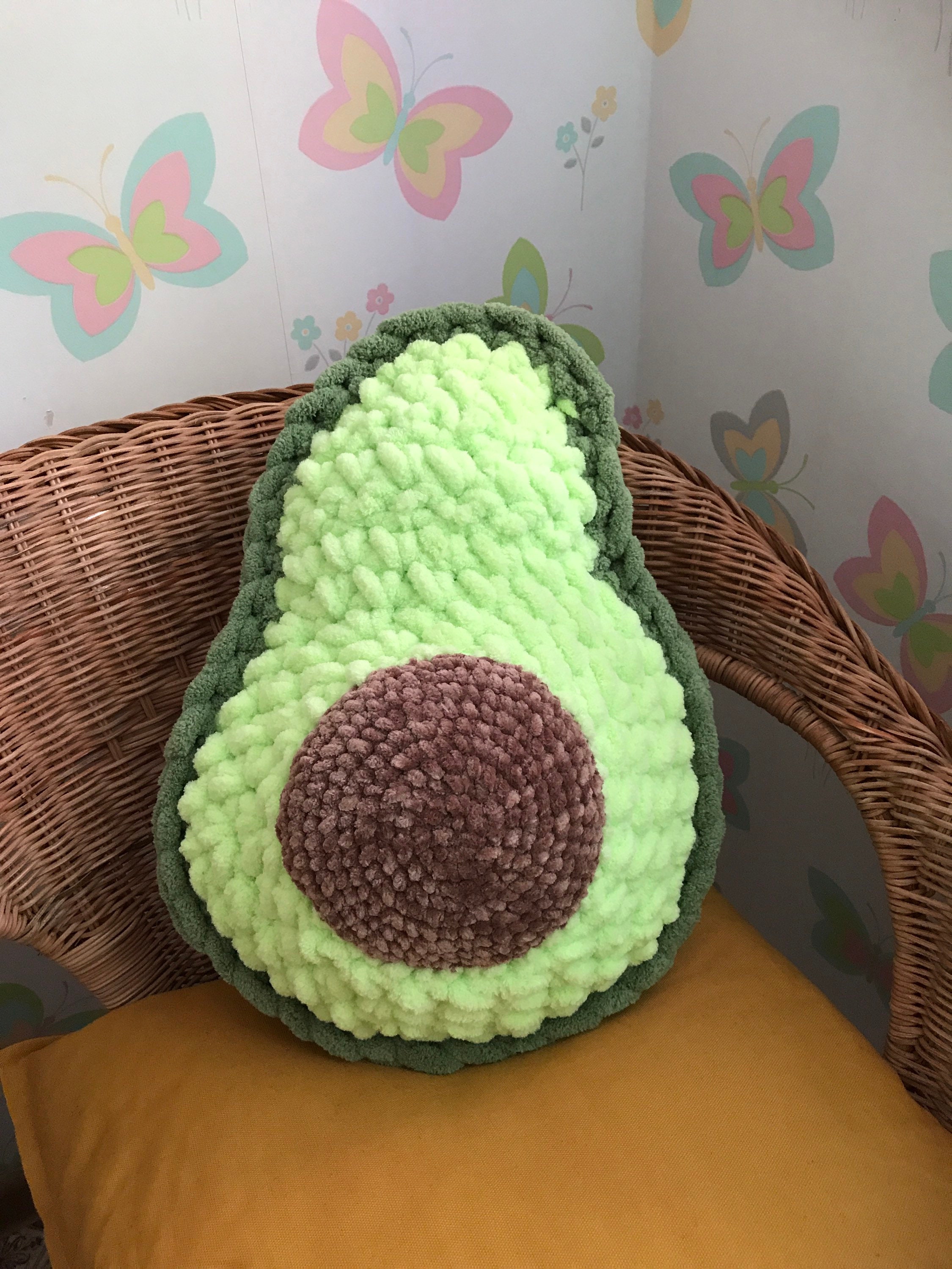 avocado cushion fluffy