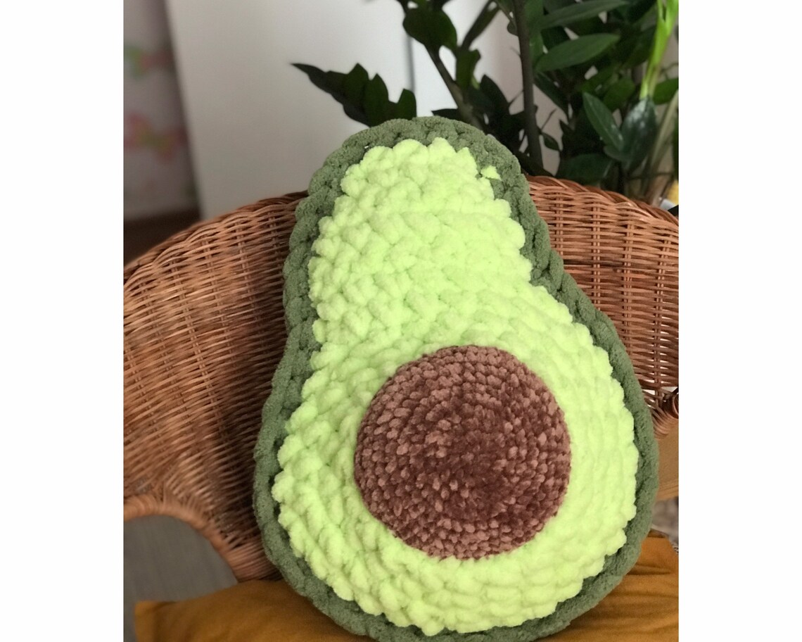 avocado cushion fluffy
