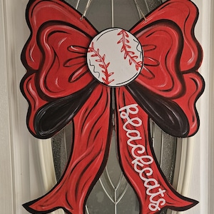 Interchangeable Sports Door Hanger, School Spirit Door Hanger, School Sports Door Hanger, Gift for Sports Mom,  Sports Door Hanger