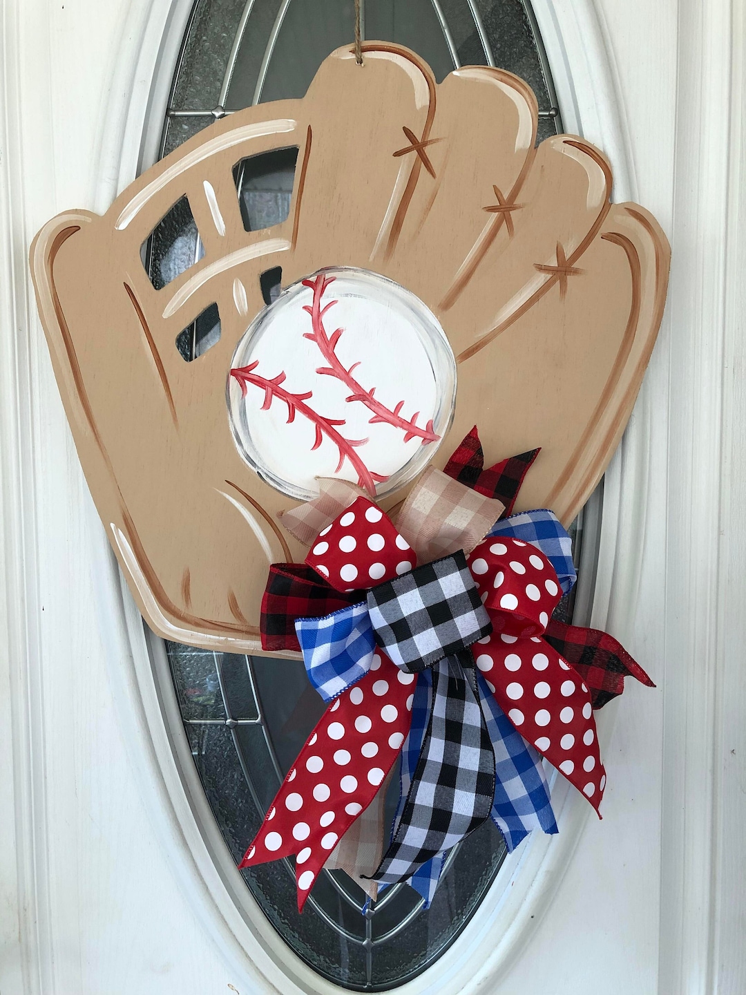 Baseball Door Hanger, Baseball Glove Door Hanger, Baseball Decor Etsy