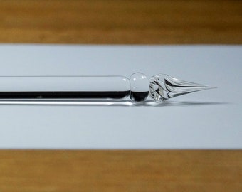 Glass Quill plain, clear glass