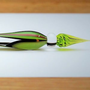 Glass Quill Spiral green, green nib