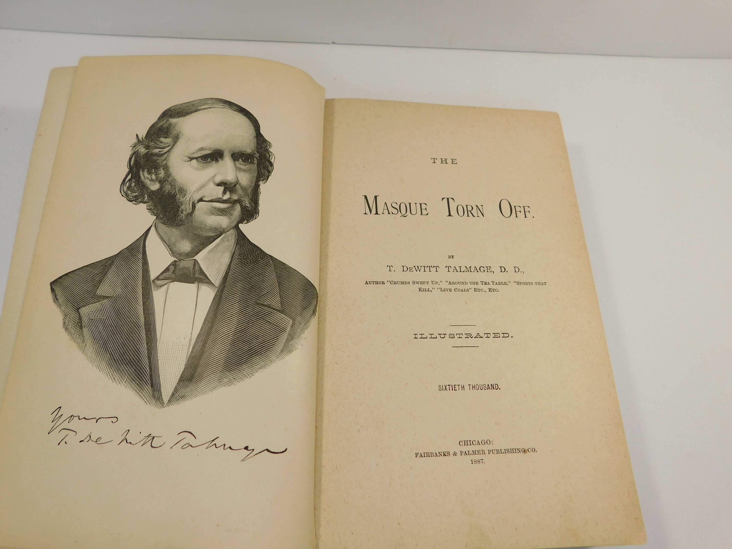 The Masque Torn off by T. Dewitt Talmage 1881 Antique Illustrated Book ...