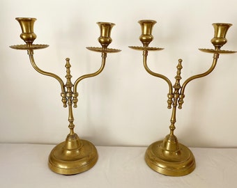 Double-arm, brass, candelabras - sold separately