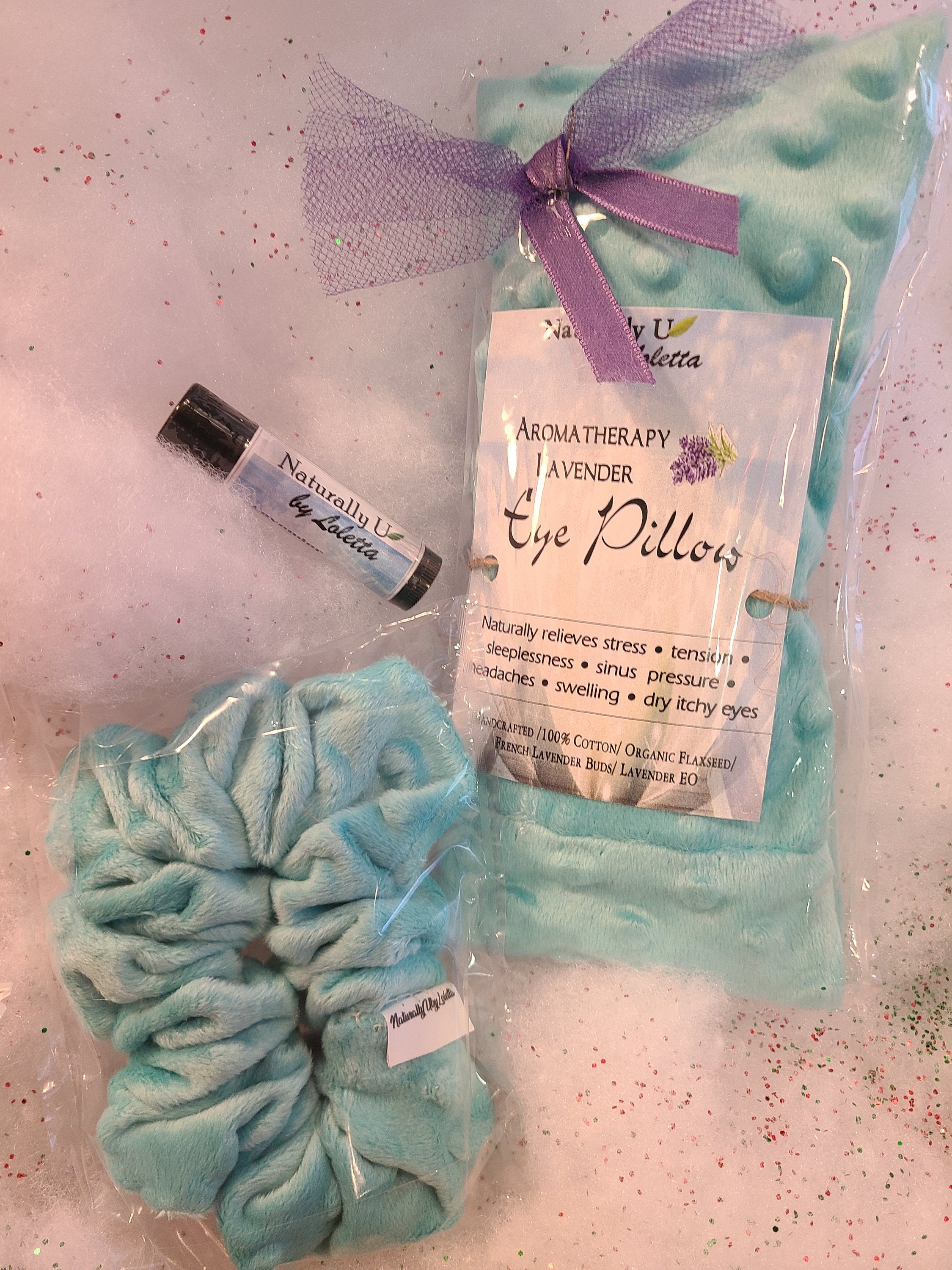 Aromatherapy Eye Pillow Gift Set/ Lavender Eye Pillow/ Gift for Her