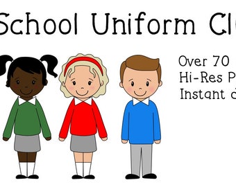 UK School Clipart, Kids Clipart, Digital Clipart, Digital Download, Sublimation Designs