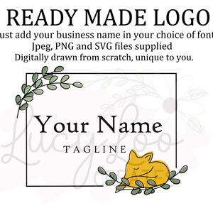 Ready Made Logo, Fox Design. Unique digital logo, instant download. Add your own name.