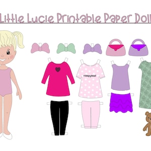 Printable Paper Doll, Instant Download