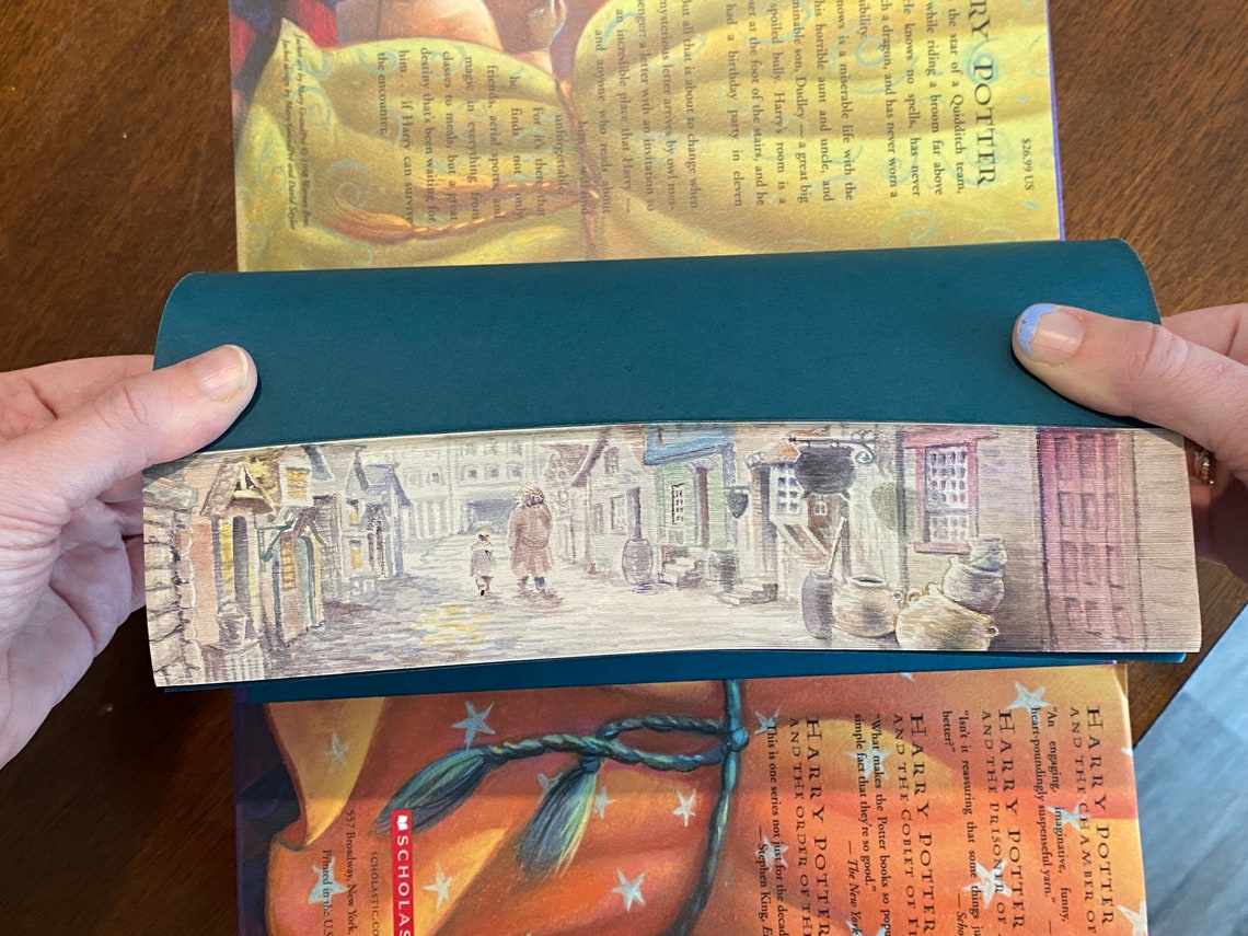 Harry Potter Book Fore Edge Painting Vanishing Painting Etsy