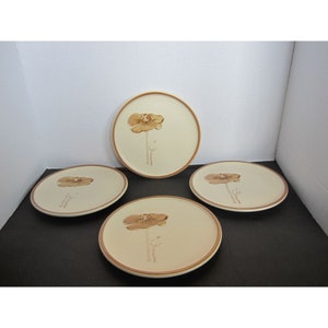 Vintage Waechtersbach Poppy pattern 7.5" salad plates  set of 4