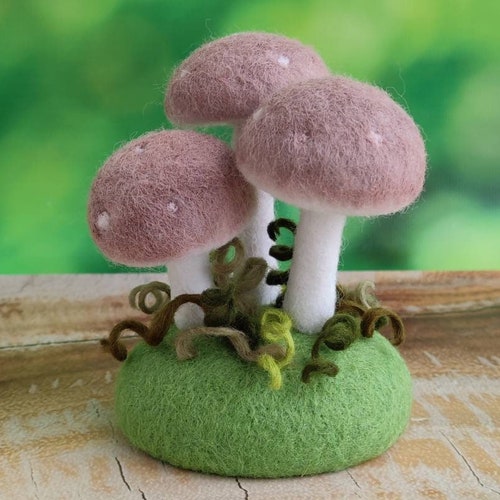 Needle Felted Mushroom Ornament Wool Mushroom Decoration Etsy
