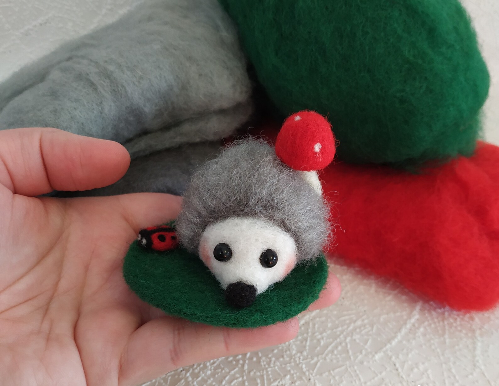 Hedgehog pincushion tiny hedgehog pin cushion needle felted Etsy