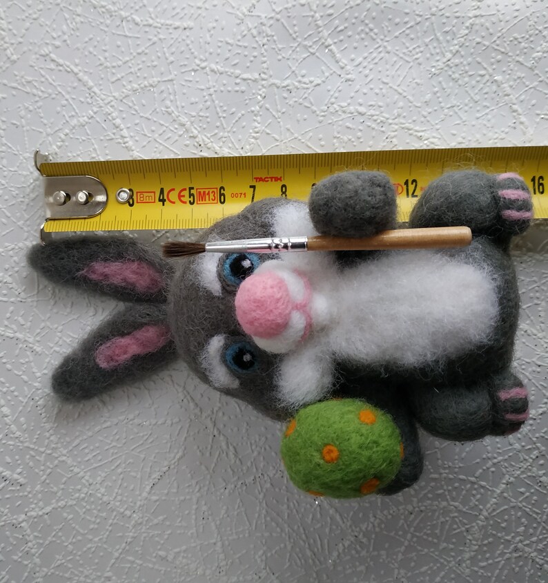 easter decor Needle felted rabbit Easter egg gift miniature bunny easter bunny felted miniature animal figurines