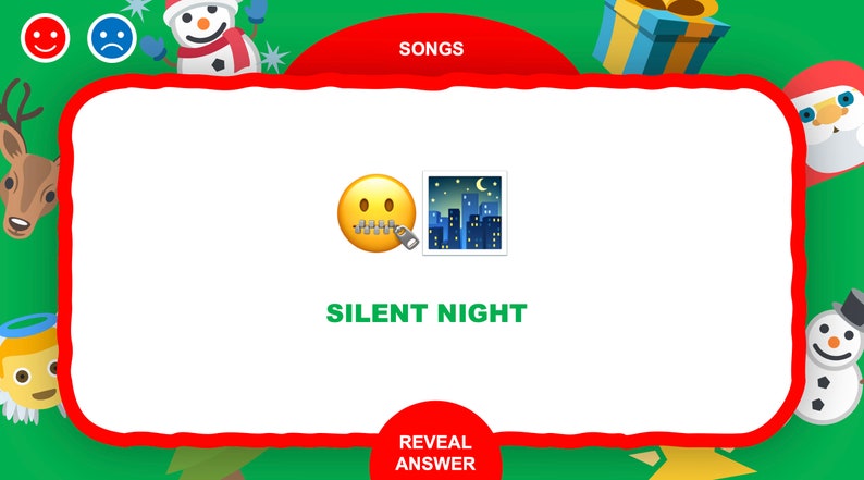 The Emoji Game Christmas Edition Christmas Party Game | Etsy