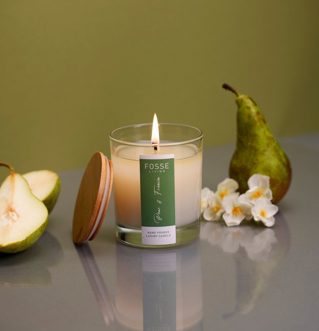 Pear and Freesia Highly Scented Candle up to 40hrs Burn Time - Etsy