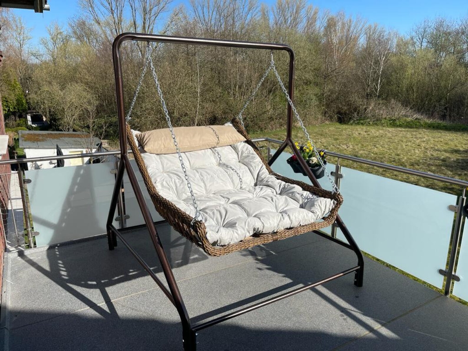 Capri Swing Schaukel Bed Doppel Rattan Garten Balkon Etsy
