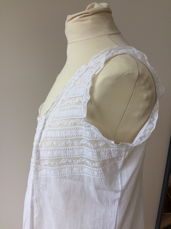 Antique French lace and lawn nightdress
