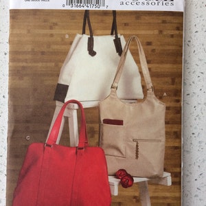 Vogue pattern V8406 for 3 handbags