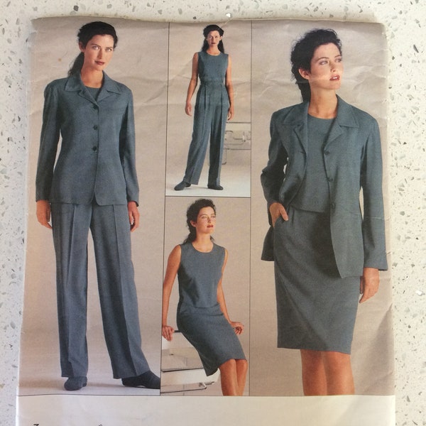 Vintage Vogue pattern V2333 Donna Karen jacket, top, skirt and pants.